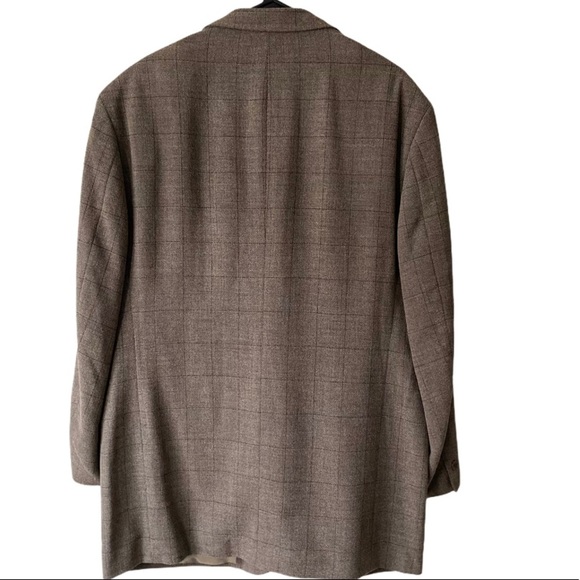 Mickey Spatz Gray Brown Prince of Wales Check Coat - Picture 10 of 11